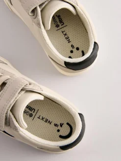 Next Grey Standard Fit (F) Touch Fastening Elastic Lace Trainers Clearance