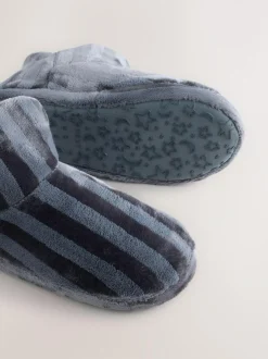 Next Boot Slippers Grey Stripe Sale