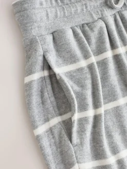 Next Cosy Long Sleeve Pyjamas Grey Stripe