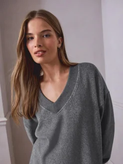 Next STUDIO Fleece Tunic & Joggers Set Grey Discount