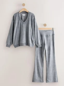 Next STUDIO Fleece Tunic & Joggers Set Grey Discount