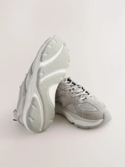 Next Suede Trim Runners Grey Sale