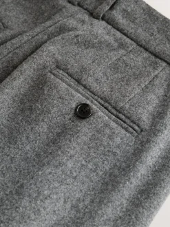 Next Tabitha Simmons X Wool Blend Wide Leg Trousers Grey