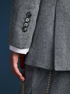 Next Tabitha Simmons X Wool Blend Double Breasted Blazer Grey New