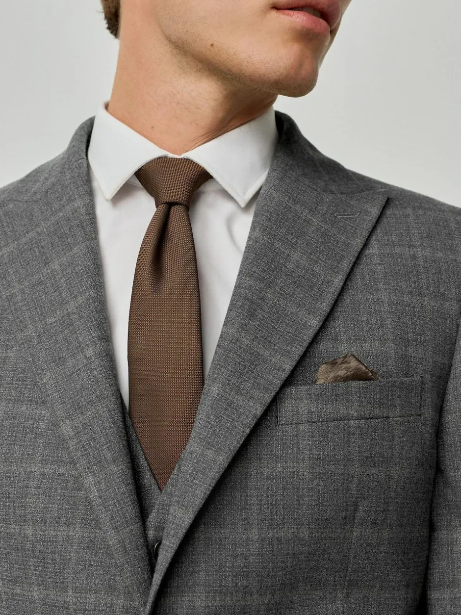 Next Grey Tailored Fit Check Flannel Suit Jacket Hot