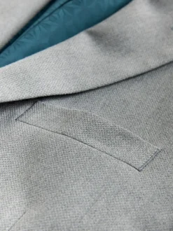 Next Tailored Fit Textured Suit Jacket Grey Online