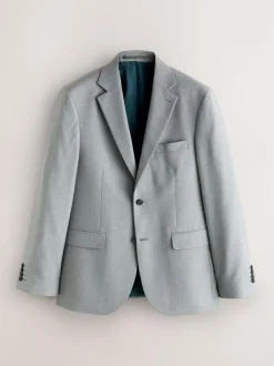 Next Tailored Fit Textured Suit Jacket Grey Online