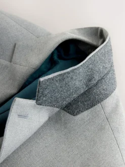 Next Tailored Fit Textured Suit Jacket Grey Online