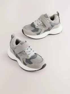 Next Touch Fastening Elastic Lace Trainers Grey Best