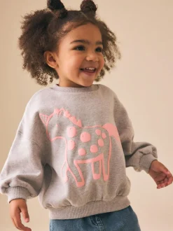 Next Grey Unicorn Crew Neck Sweatshirt (3mths-7yrs) Best