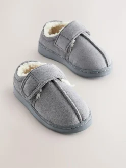 Next Warm Lined Cupsole Slippers Grey Discount