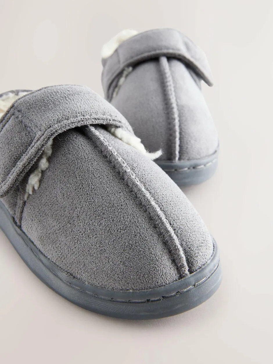 Next Warm Lined Cupsole Slippers Grey Discount