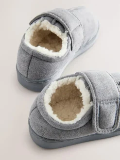 Next Warm Lined Cupsole Slippers Grey Discount