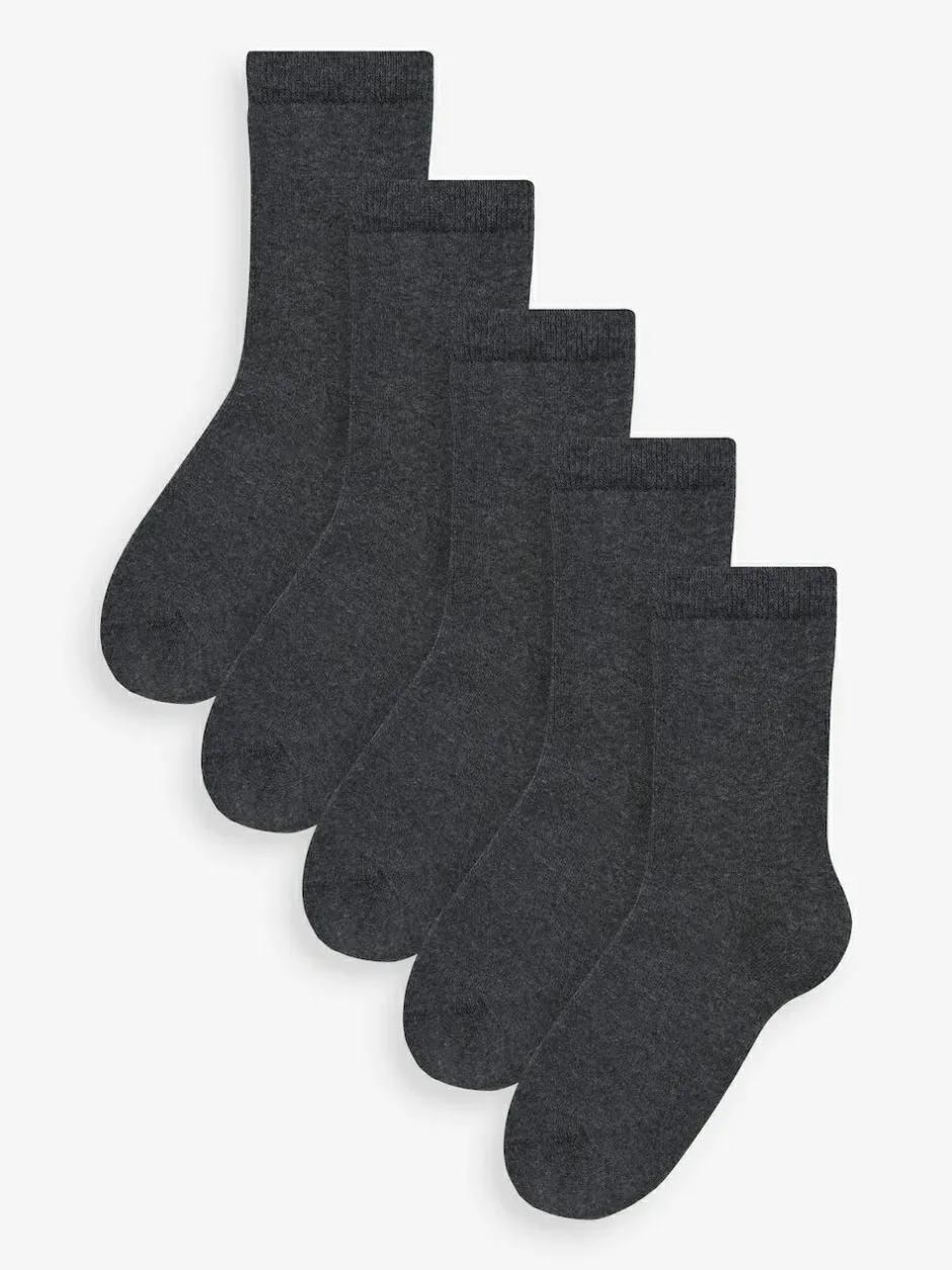Next Warm Thermal Cotton Rich Socks 5 Pack Grey