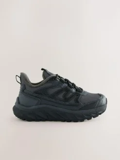 Next Grey Water Resistant Elastic Lace Trainers