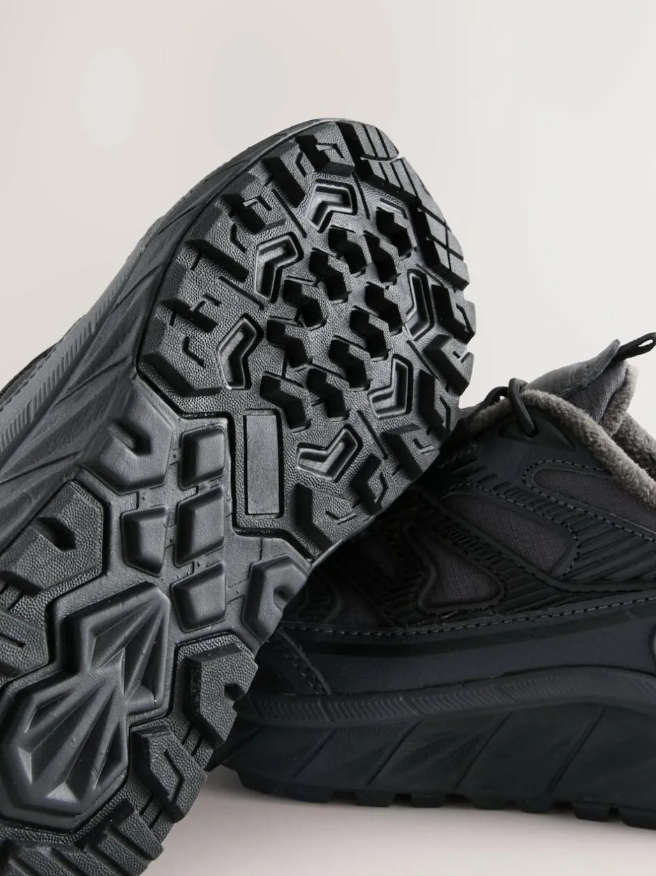 Next Grey Water Resistant Elastic Lace Trainers