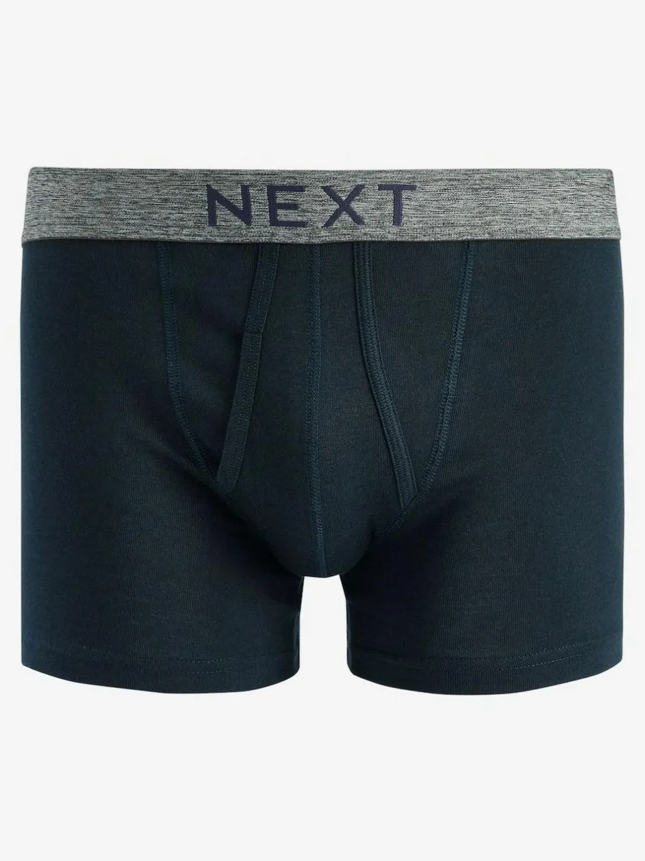 Next 4 pack A-Front Pure 100% Cotton Boxers Grey/Navy Online