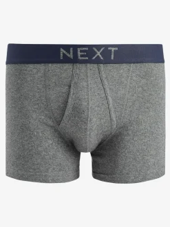 Next 4 pack A-Front Pure 100% Cotton Boxers Grey/Navy Online