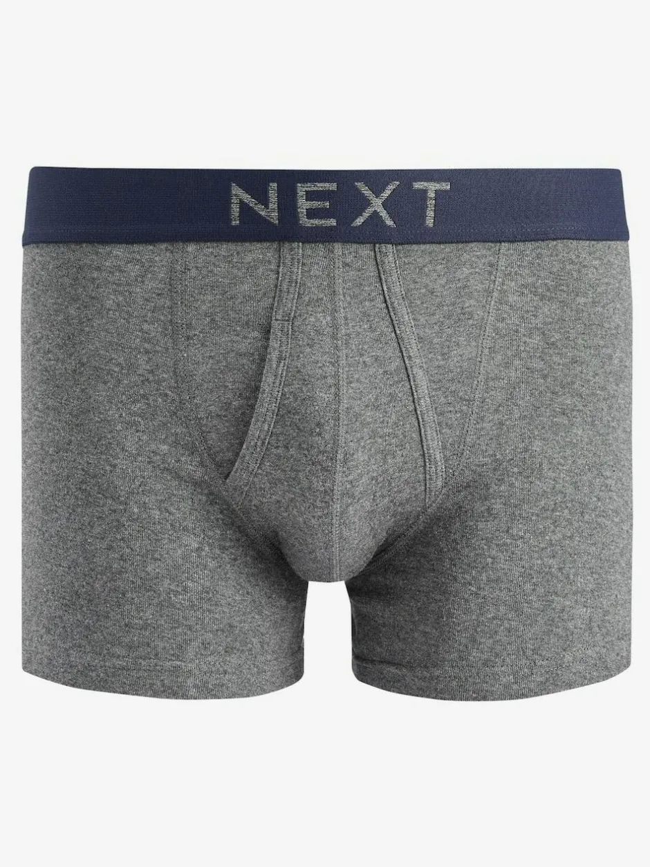 Next 4 pack A-Front Pure 100% Cotton Boxers Grey/Navy Online