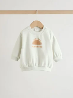 Next Grey/Rust Sun Sweat Top and Joggers Baby Set (0mths-2yrs) Outlet