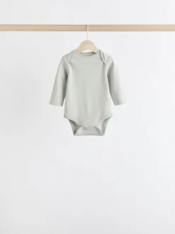 Next Grey/White Long Sleeve Bodysuits 5 Pack Clearance