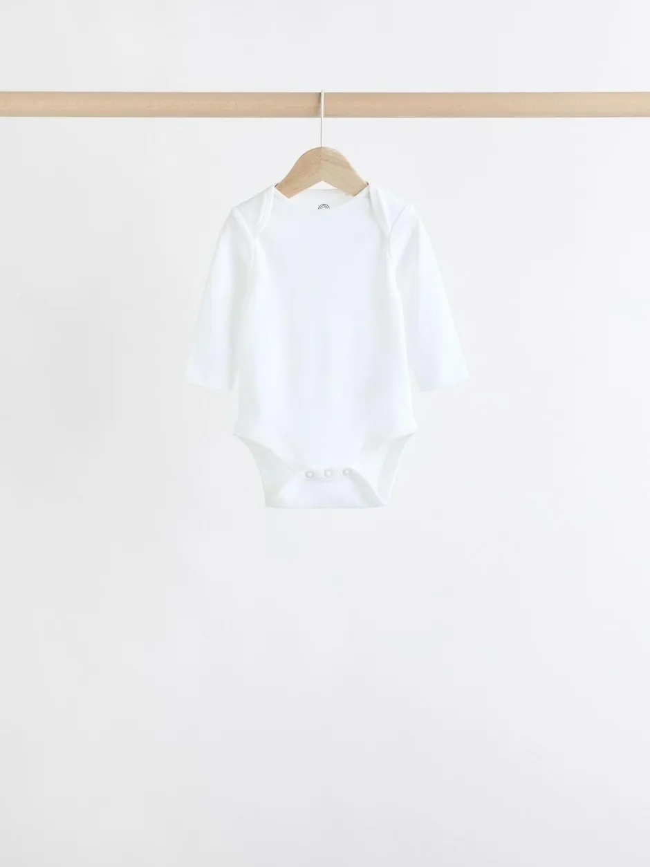 Next Grey/White Long Sleeve Bodysuits 5 Pack Clearance