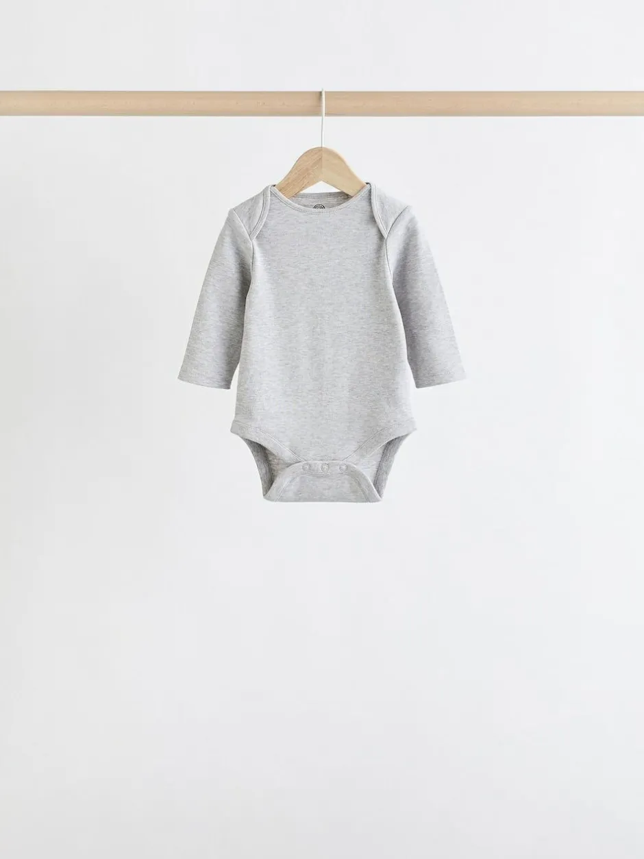 Next Grey/White Long Sleeve Bodysuits 5 Pack Clearance