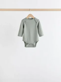 Next Grey/White Long Sleeve Bodysuits 5 Pack Clearance