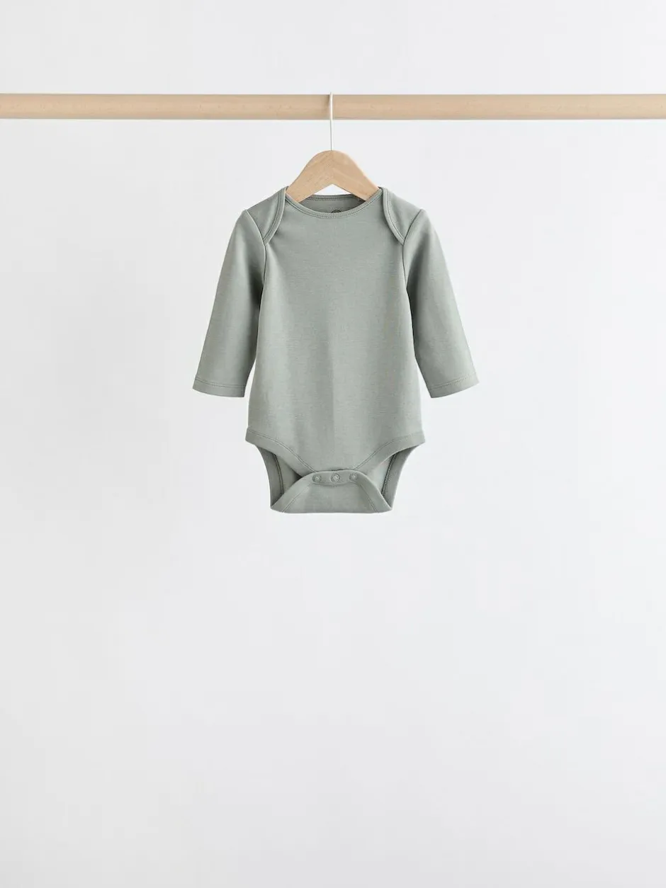 Next Grey/White Long Sleeve Bodysuits 5 Pack Clearance