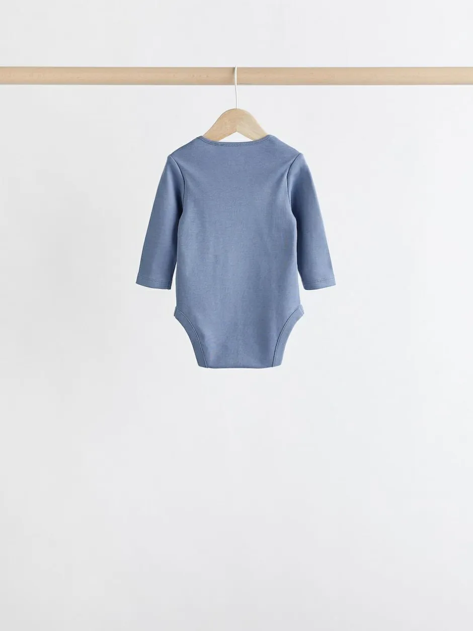 Next Grey/White Long Sleeve Bodysuits 5 Pack Clearance