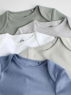 Next Grey/White Long Sleeve Bodysuits 5 Pack Clearance
