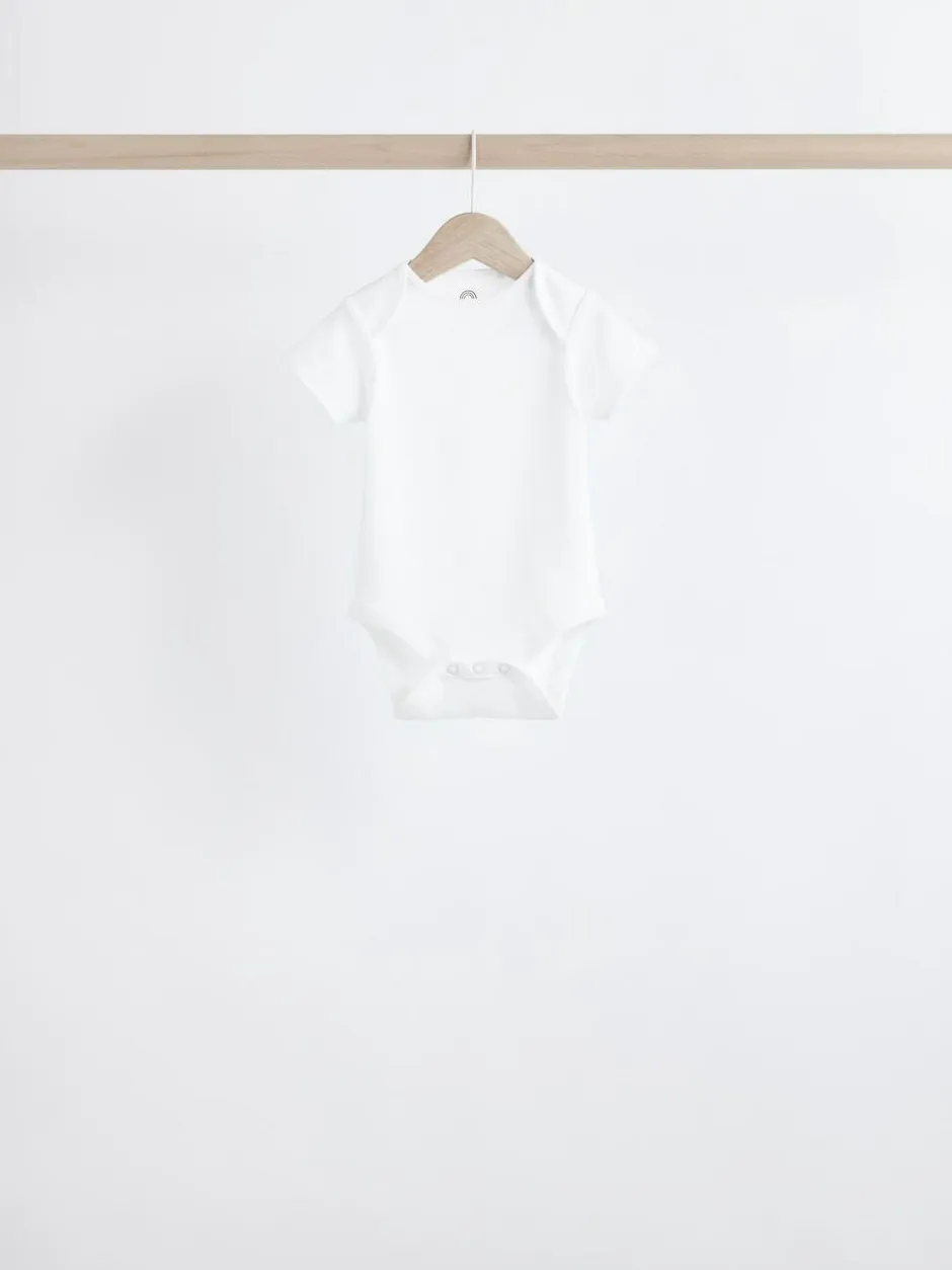 Next Grey/White Short Sleeve Bodysuits 5 Pack Best