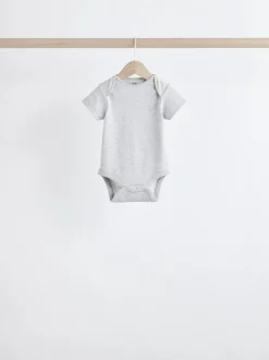 Next Grey/White Short Sleeve Bodysuits 5 Pack Best