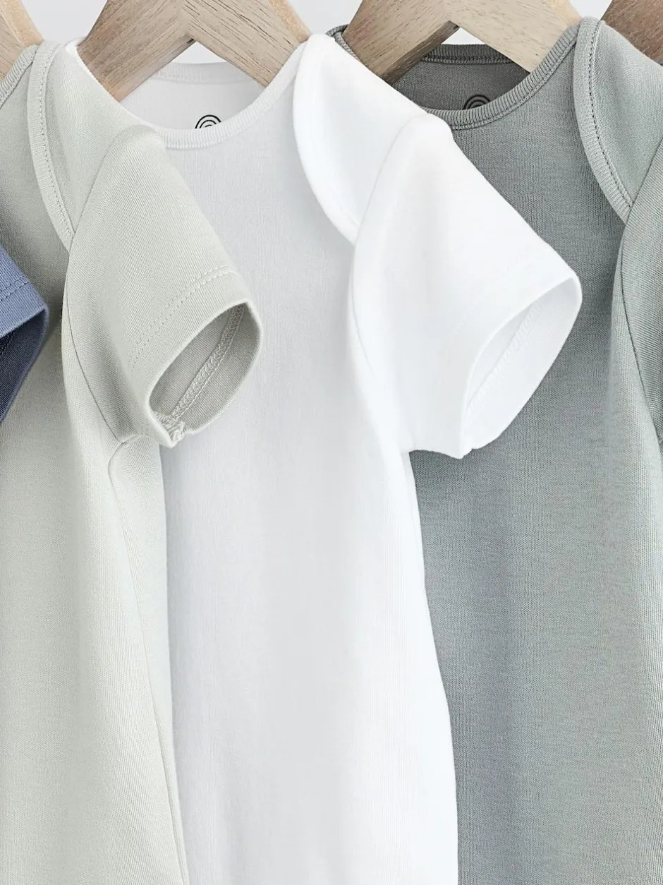 Next Grey/White Short Sleeve Bodysuits 5 Pack Best