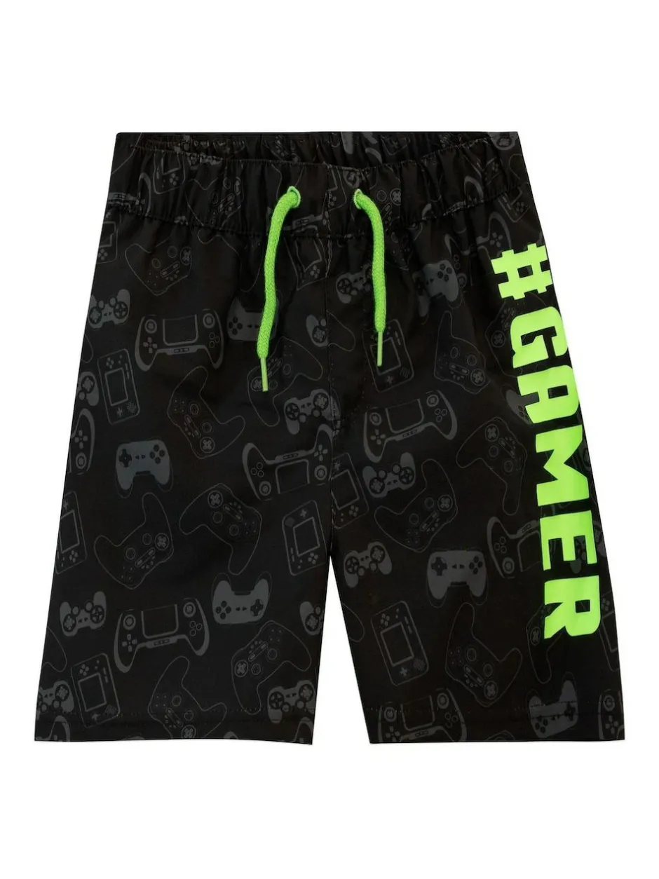 Harry Bear Black Gamer Swim Shorts Best