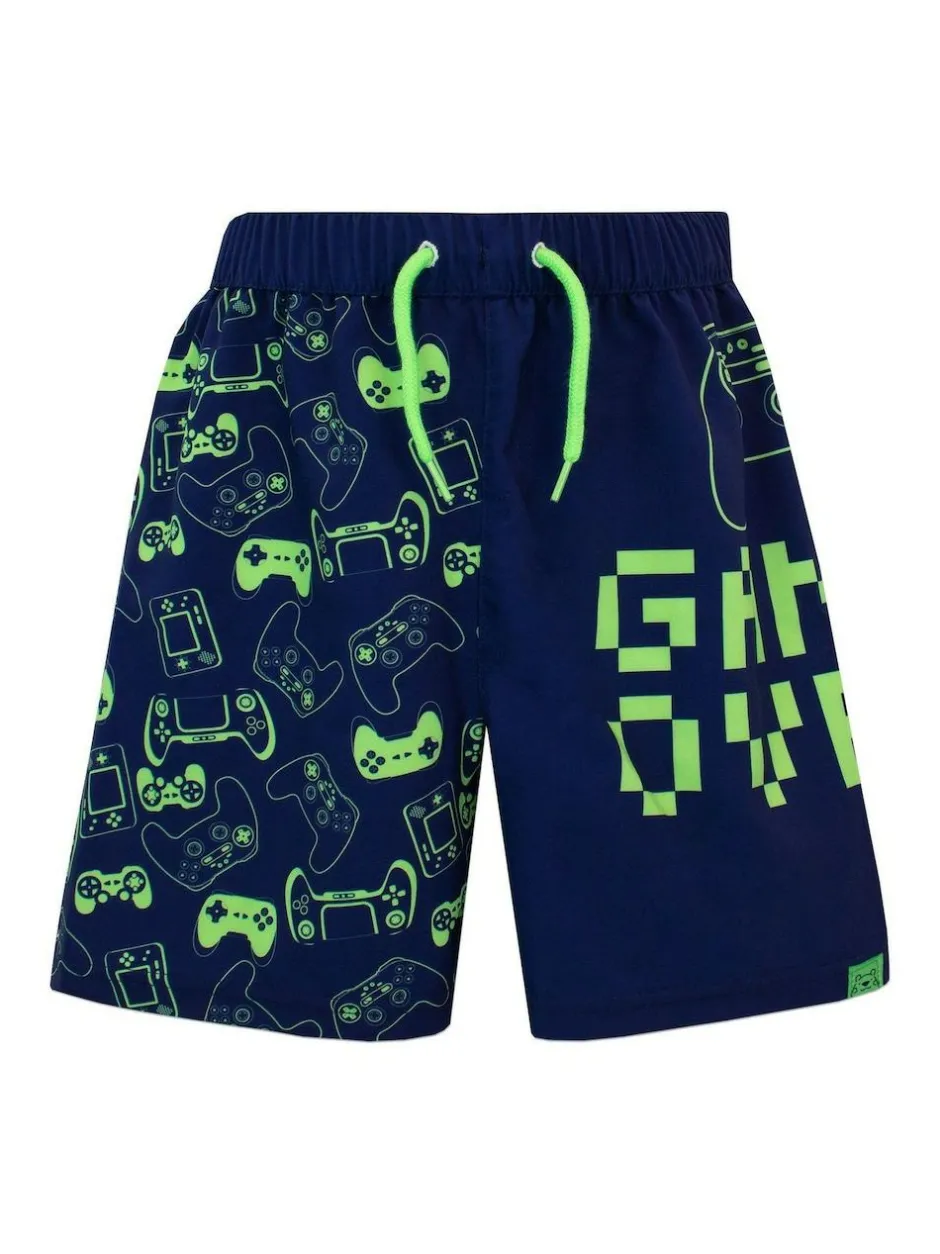 Harry Bear Blue Gaming Swim Shorts Hot