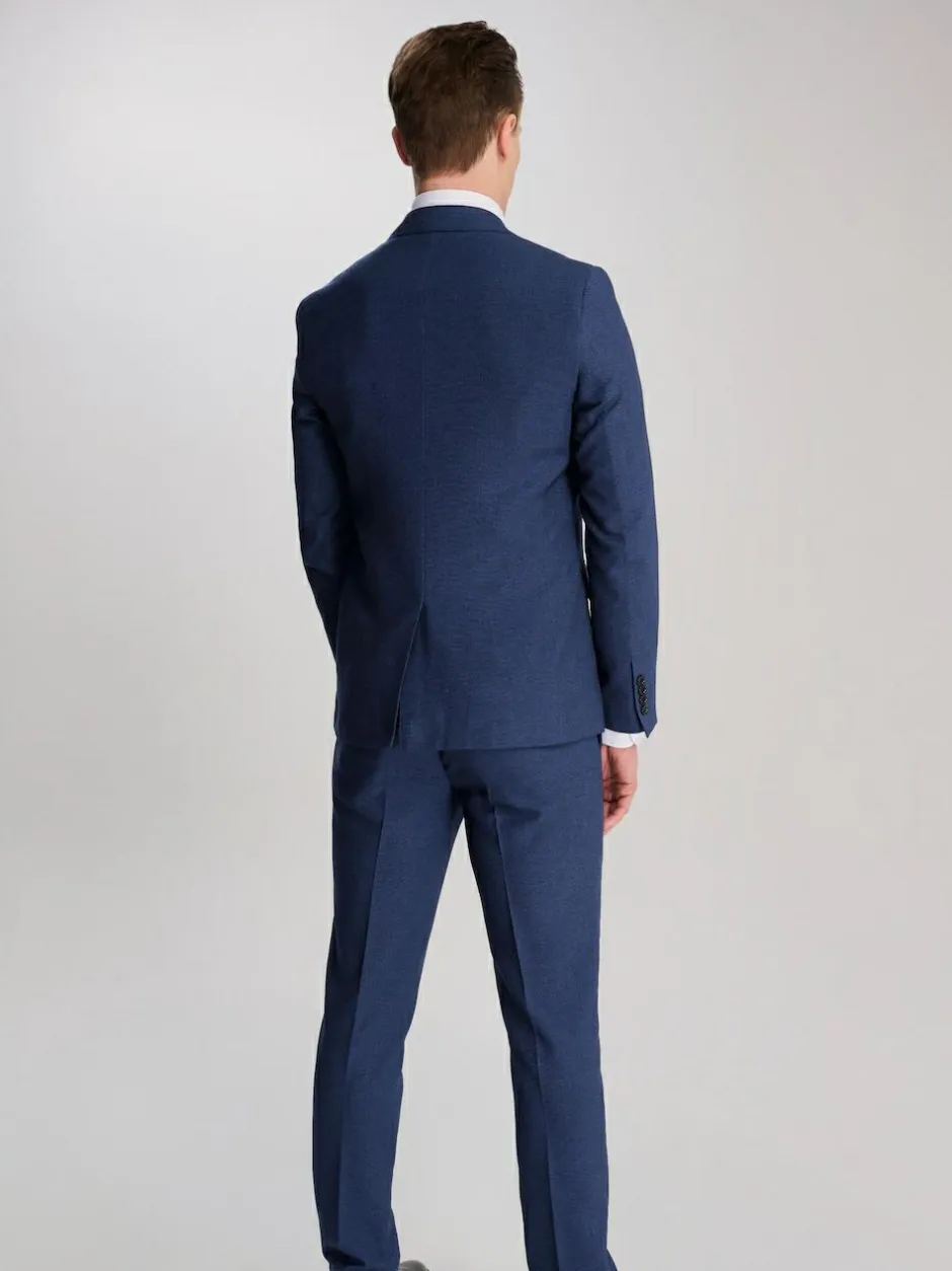 Harry Brown Slim Fit Suit Archie Melange Jacket Blue Hot
