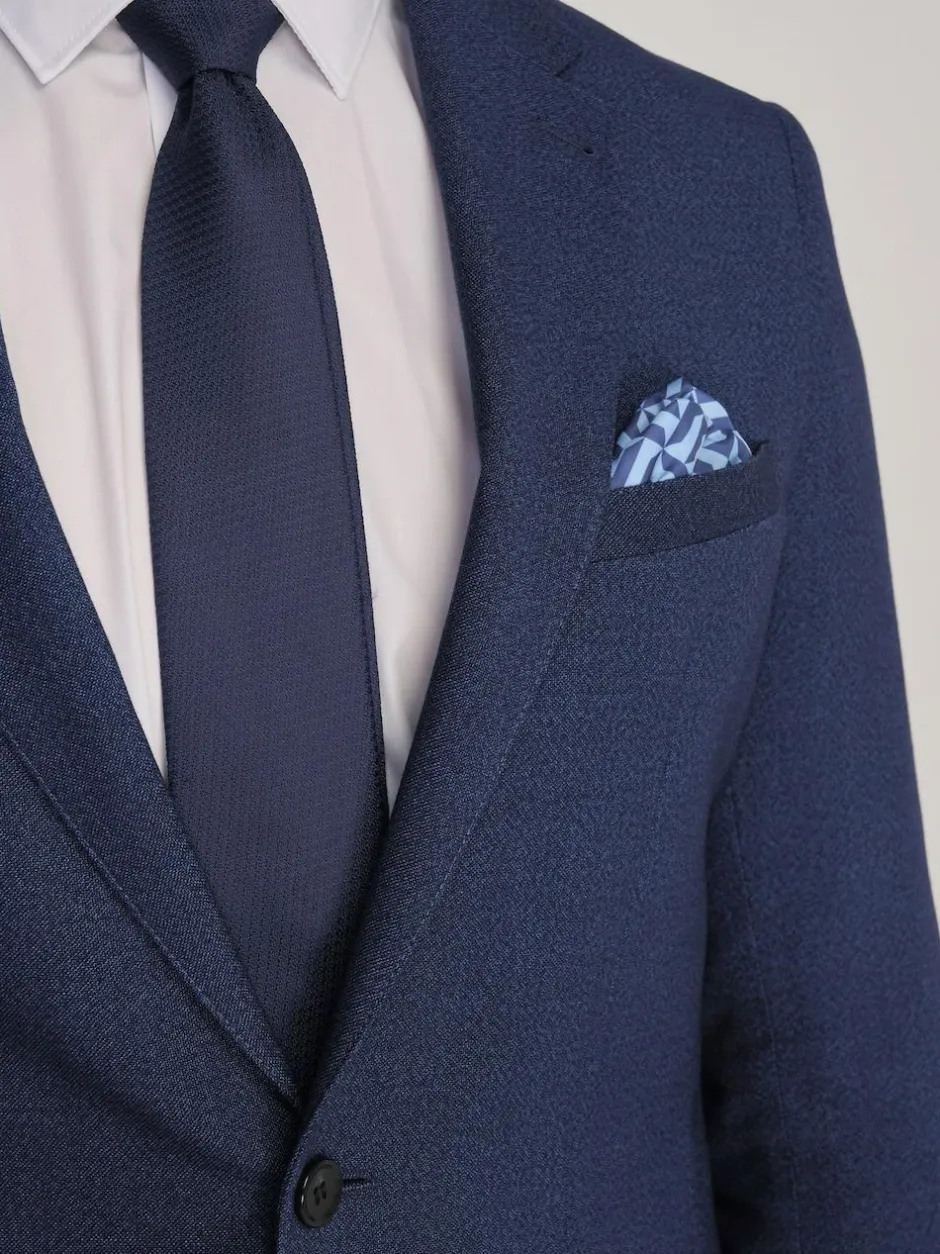 Harry Brown Slim Fit Suit Archie Melange Jacket Blue Hot