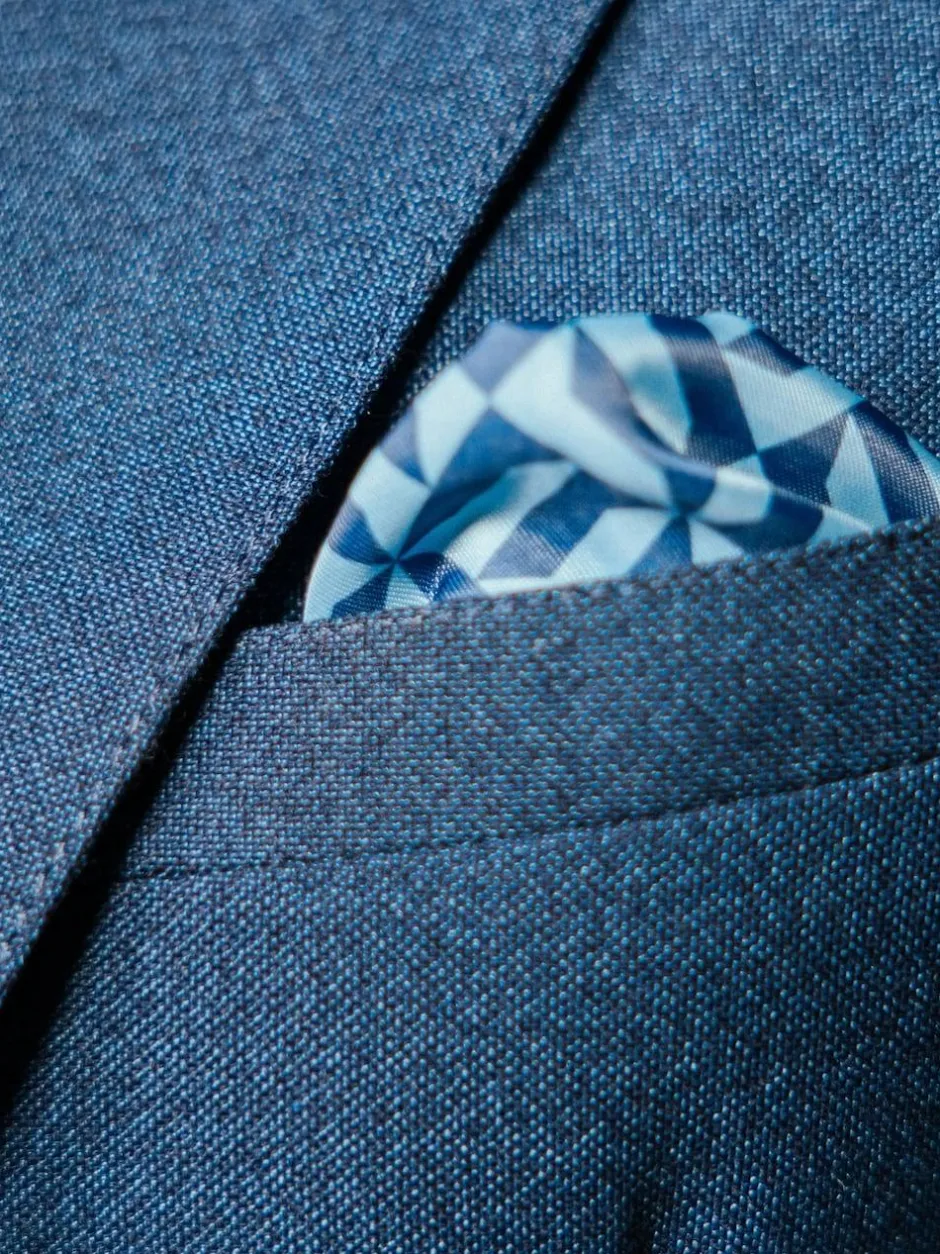 Harry Brown Slim Fit Suit Archie Melange Jacket Blue Hot