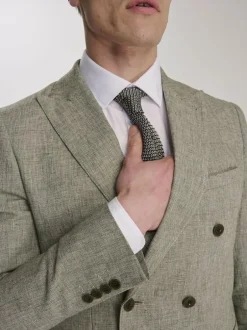 Harry Brown Giacomo Cotton Linen Double Breasted Suit Jacket Green Online