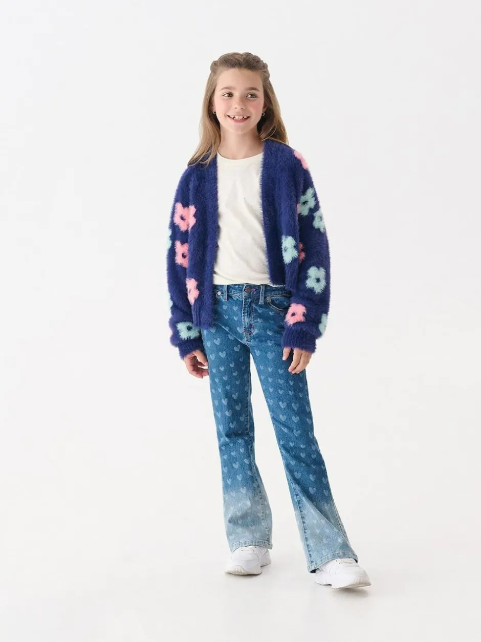 Hatley Blue Hearts Flared Leg Denim Jeans Online