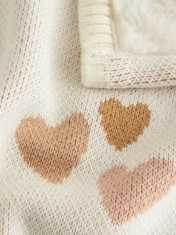 Next Knitted Baby Blanket Hearts