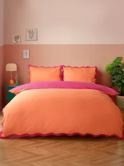 heya home Coral Scallop Duvet Set New