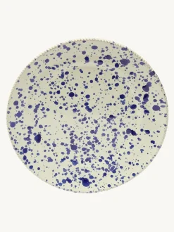 Hot Pottery 12 Piece Splatter Signature Dinner Set Blueberry Clearance
