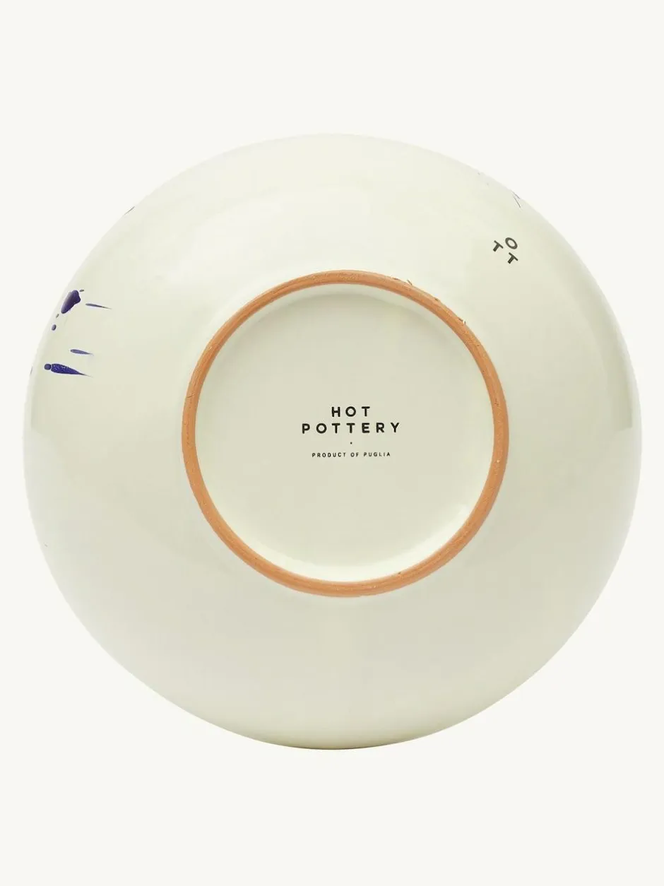 Hot Pottery 12 Piece Splatter Signature Dinner Set Blueberry Clearance