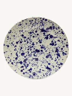 Hot Pottery 12 Piece Splatter Signature Dinner Set Blueberry Clearance