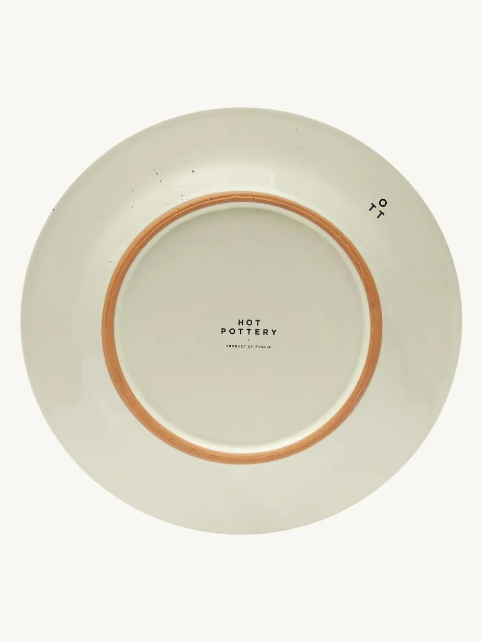 Hot Pottery 12 Piece Splatter Signature Dinner Set Blueberry Clearance