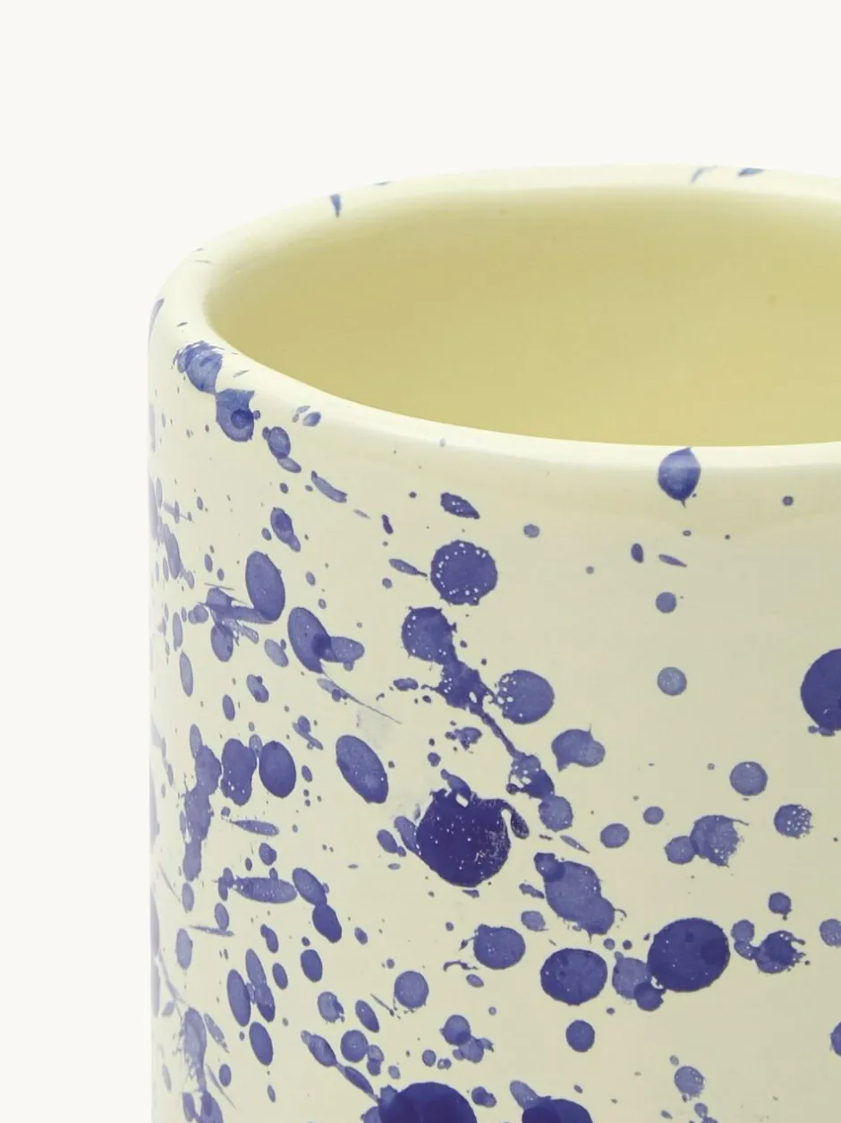 Hot Pottery Set of 4 Splatter Mugs Blueberry Best