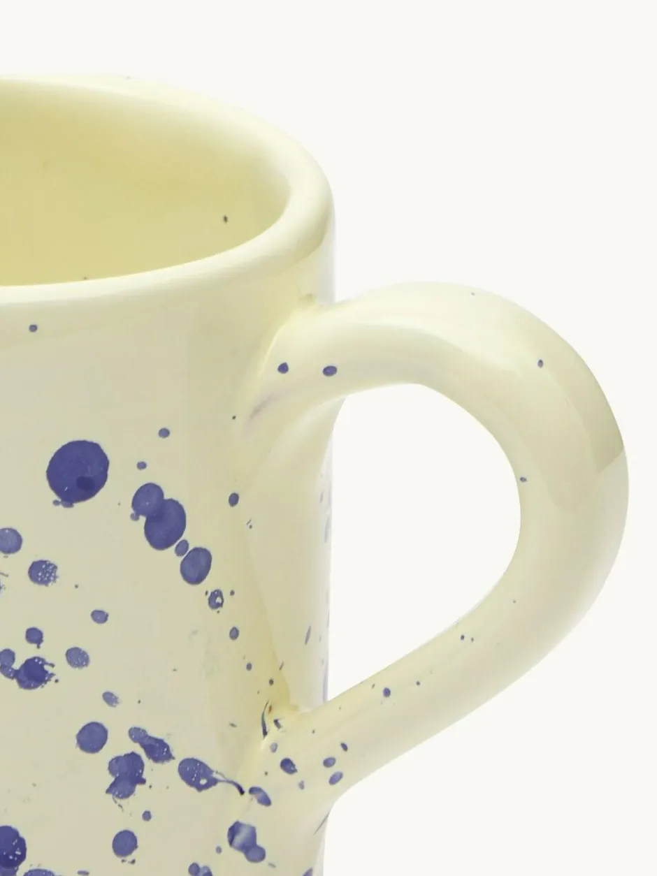 Hot Pottery Set of 4 Splatter Mugs Blueberry Best