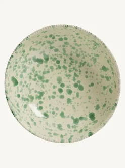 Hot Pottery Set of 4 Splatter Pasta Bowls Pistachio Discount